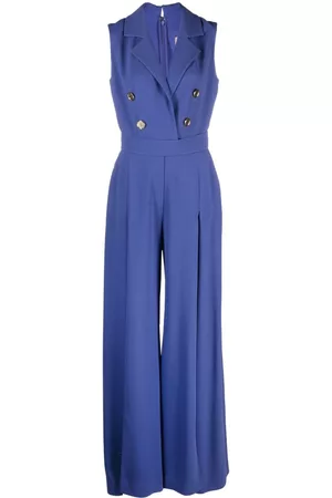 Elie saab Mujer Monos y Petos - Mono ancho con solapas de pico