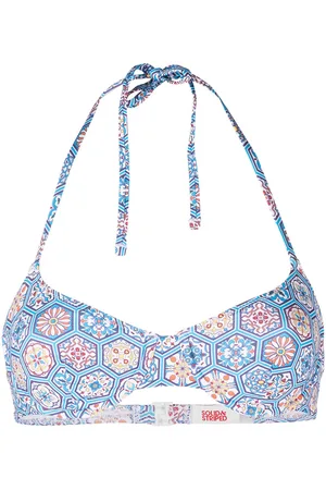 Solid Top de bikini Ginger con motivo geométrico