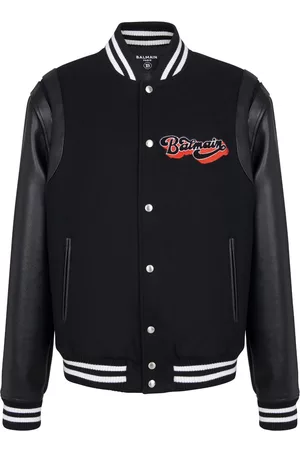 Balmain Chaqueta bomber con parche del logo