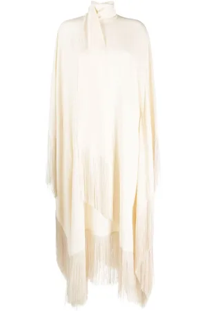 ‎Taller Marmo‎ Vestido midi con flecos y manga larga