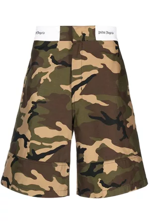 Palm Angels Pantalones cortos con motivo militar