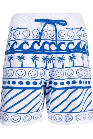 JOSHUA SANDERS Shorts con cordones y ondas estampadas