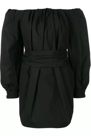 Serafini Vestido con hombros descubiertos y cinturón
