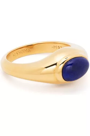 Missoma Anillo con logo grabado y gemas