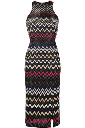 Missoni Vestido midi con tejido en zigzag