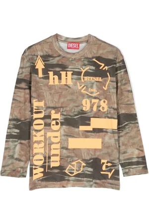 Diesel Camiseta con efecto envejecido