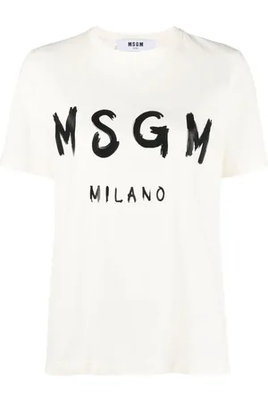 Msgm Camiseta con logo estampado