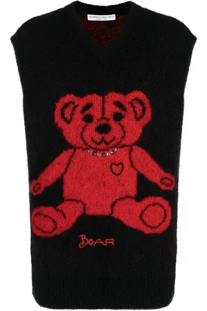 Alessandra Rich Chaleco con estampado Teddy Bear