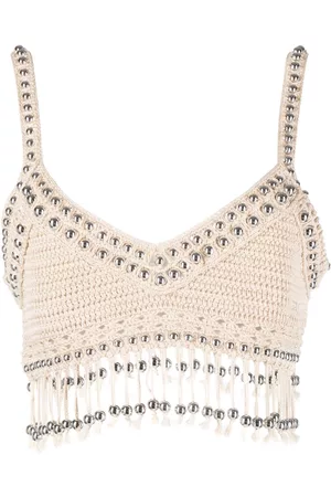 Paco rabanne Top corto con detalle de cuentas