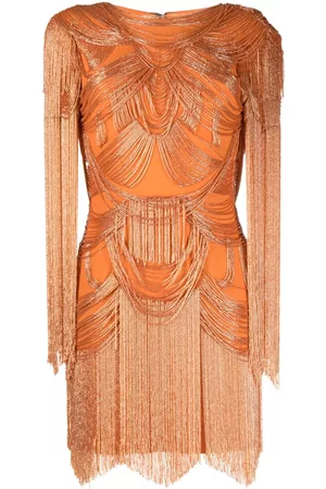 Zuhair Murad Minivestido ajustado con flecos