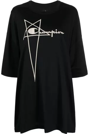 Rick Owens Camiseta con logo bordado