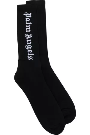 Palm Angels Calcetines con logo en intarsia