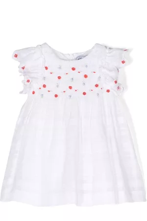 Tartine Et Chocolat Vestido con bordado floral y pliegues