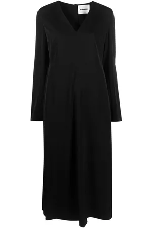 Jil Sander Vestido midi con manga larga