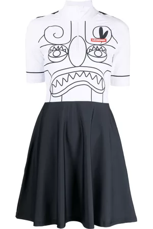 Charles Jeffrey Loverboy Minivestido acampanado con motivo de cara