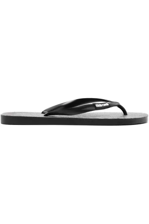 Roberto Cavalli Chanclas con animal print y logo