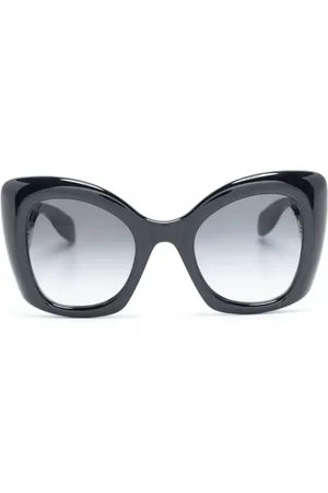 Alexander McQueen Gafas de sol con logo grabado