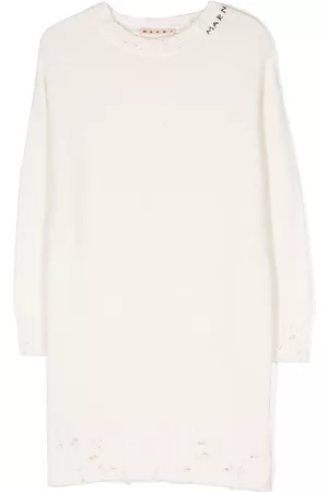 Marni Vestido con logo en intarsia