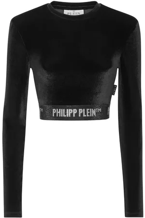 Philipp Plein Top corto de manga larga