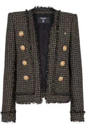 Balmain Chaqueta de tweed con doble botonadura