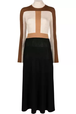 Chloé Vestido de punto con diseño colour block