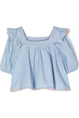 ZIMMERMANN Blusa vaquera Halcyon fruncida