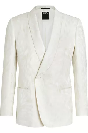 Ermenegildo Zegna Jacquard-pattern shawl-lapel blazer