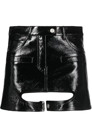 Courrèges Minifalda Chaps con efecto de vinilo