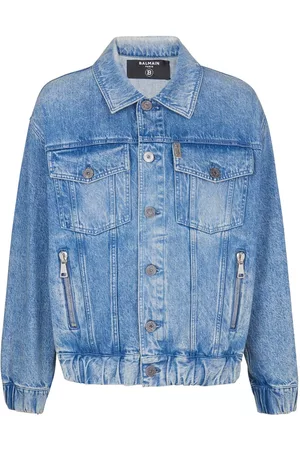 Balmain Chaqueta vaquera con parche del logo 1970