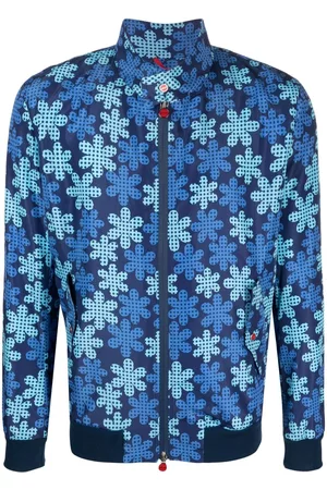 Kiton Chaqueta bomber con estampado gráfico