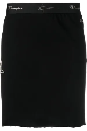 Rick Owens Falda recta con logo bordado