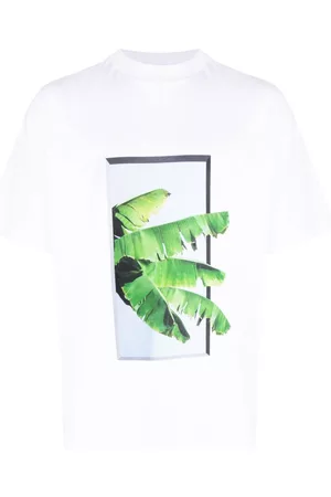 BLUE SKY INN Camiseta con hojas estampadas