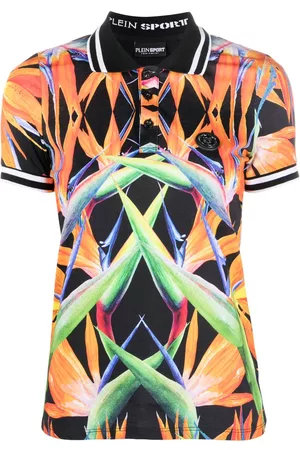 Philipp Plein Polo con motivo floral