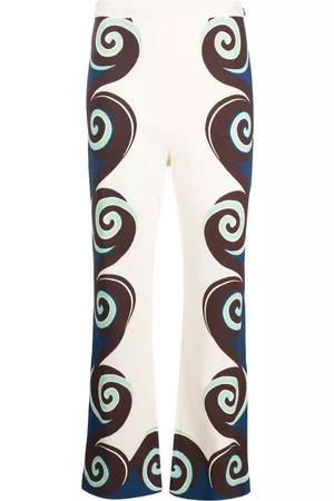 La DoubleJ Pantalones Stretch con motivo geométrico