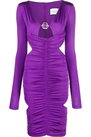 Philipp Plein Vestido midi con placa del logo