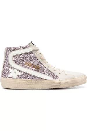Golden Goose Zapatillas Slide con purpurina