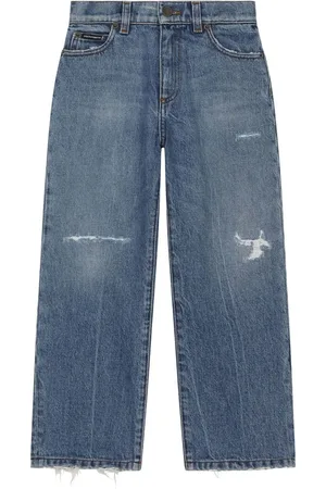 Dolce & Gabbana Vaqueros anchos con placa del logo