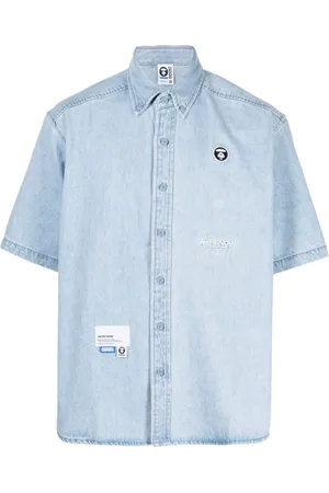 A Bathing Ape Camisa con aplique del logo