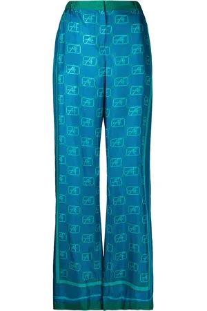 Alberta Ferretti Pantalones anchos con monograma
