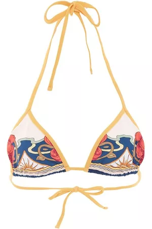 La DoubleJ Top de bikini con motivo tropical