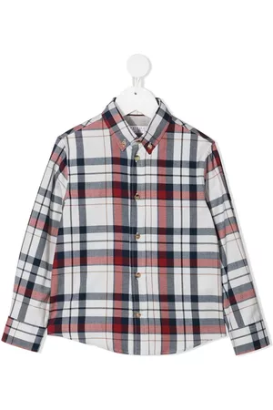 Brunello Cucinelli Camisa de cuadros con botones