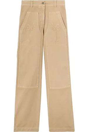 Palm Angels Pantalones rectos de talle medio