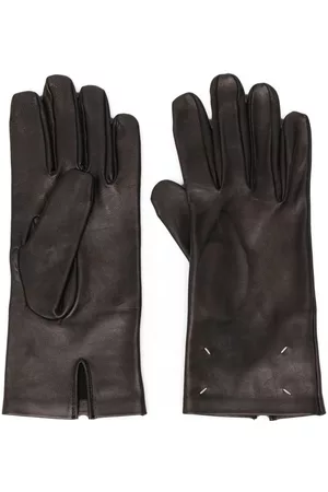 Maison Margiela Guantes Sandstorm con logo de cuatro costuras
