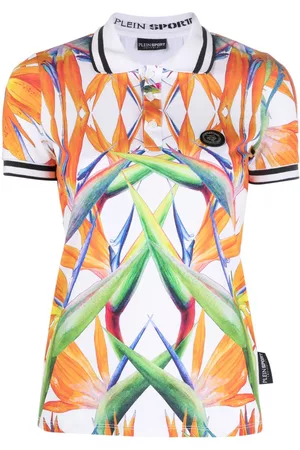 Philipp Plein Polo con motivo floral