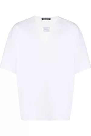 RAF SIMONS Camiseta con panel de rejilla