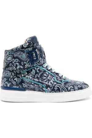 Philipp Plein Zapatillas altas con motivo de cachemira