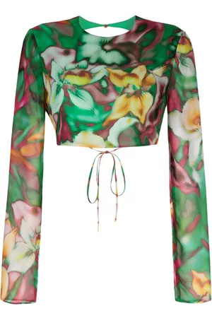 The Andamane Top con estampado floral y espalda abierta