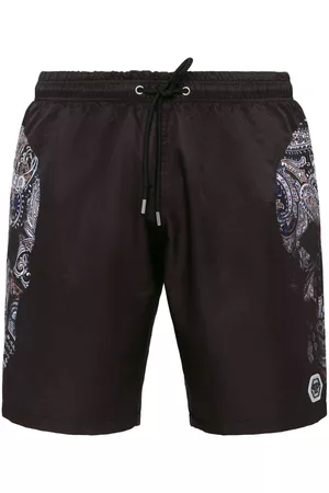 Philipp Plein Bañador con motivo de calavera