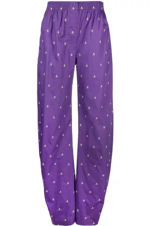 The Attico Pantalones anchos con logo
