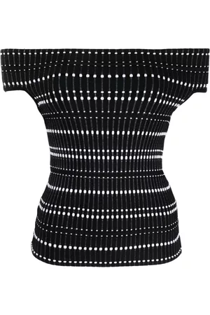Alexander McQueen Top con hombros descubiertos